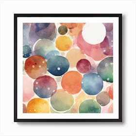 Watercolor Circles Art Print