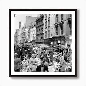 Leather Lane Market, London 1954 Art Print