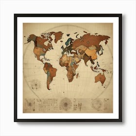 World Map Stock Videos & Royalty-Free Footage 5 Art Print