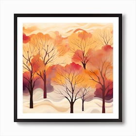 Autumn Trees 2 Art Print