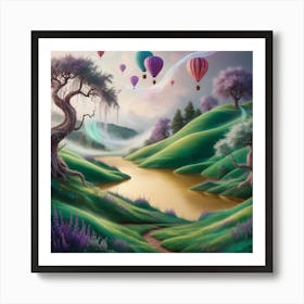 Hot Air Balloons Art Print