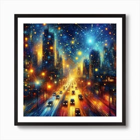 City Symphony in Starlight 2 Art Print