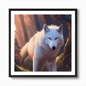 White Wolf Art Print