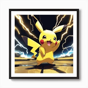 Pokemon Pikachu 16 Art Print