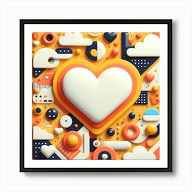 Valentine S Day Design Heart Love Poster Decor Romance Postcard Youth Fun Art Print