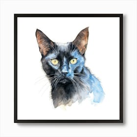 Bombay Sable Cat Portrait 2 Art Print