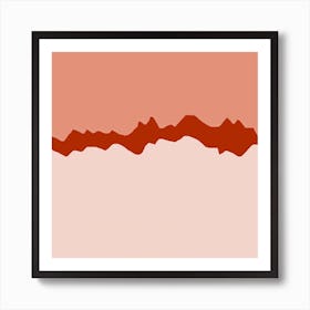 Abstract Pink And Orange Art Print