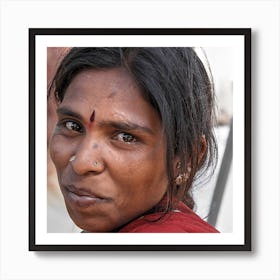 Portrait Of An Indian Woman Art Print