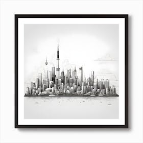 City Skyline Art Print