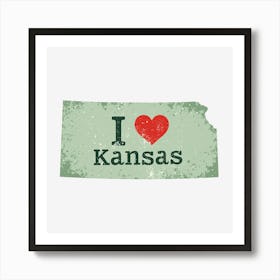 I Love Kansas Art Print