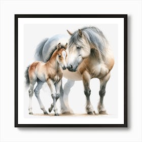 Horse And Foal 1 Art Print