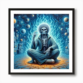 Psychedelic Skeleton 1 Art Print