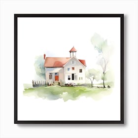 Watercolor Of A House Art Print