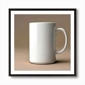 Mock Up Mug Blank Plain Ceramic Customizable Unadorned Empty Clean Simple Minimalist Mo (10) Art Print