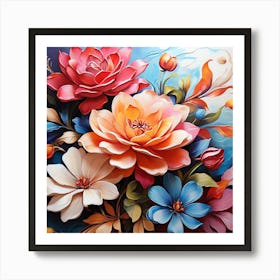 Colorful Flowers Art Print