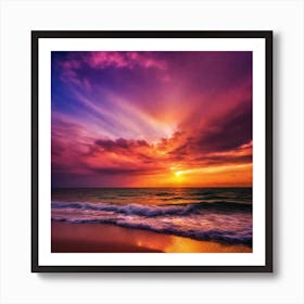 Sunset On The Beach 163 Poster