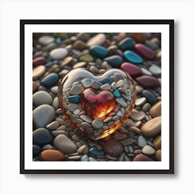 Heart Of Pebbles 3 Art Print