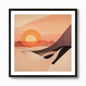 Desert Landscape - Desert Stock Videos & Royalty-Free Footage 1 Art Print