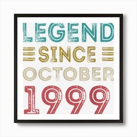 23 Year Old Legend Since October 1999 23rd Birthday Vintage 1 Art Print