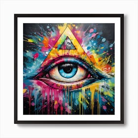 Illuminati All Seeing Eye Art Print