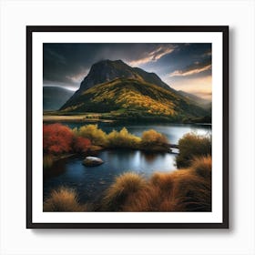 Autumn At The Lake 2 Art Print