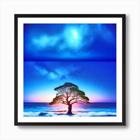 Lone Tree In The Sky Art Print