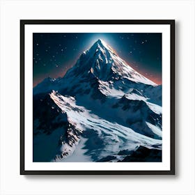 Mountain At Night Art Print