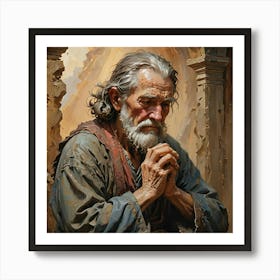 Old Man Praying Art Print