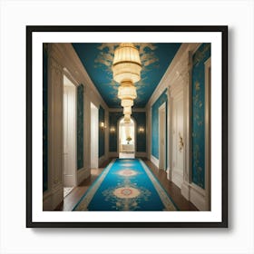 Illustrative Albedo Fabric Hallway Art 3 Art Print