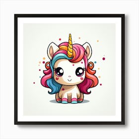 Cute Unicorn 85 Art Print