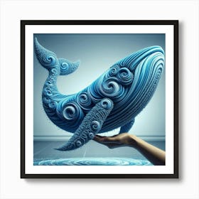 Whale In The Water 1 Art Print