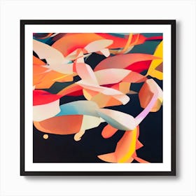 Koi Fish Abstract Art Print
