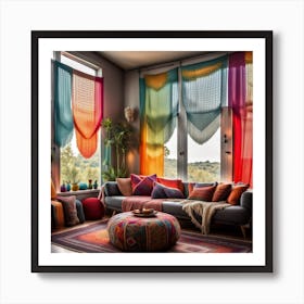 Boho Living Room Art Print