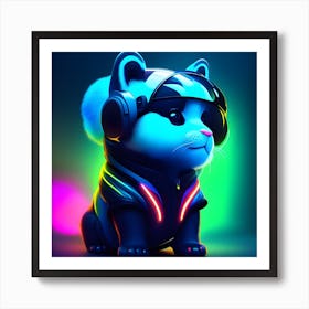 Cat Glow Art Print