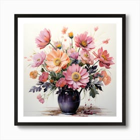 Serene Watercolor Serenade 1 Art Print