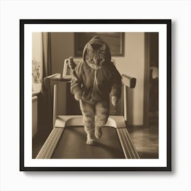 A Cat Running  Art Print