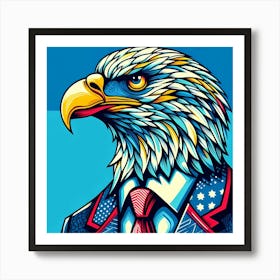 Eagle In Suit Art Print