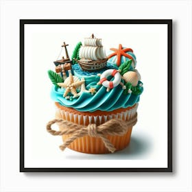 Mermaid Cupcake Art Print