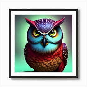 Colorful Owl 7 Art Print