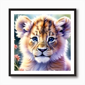 Lion cub, professionally photographed and of high quality Art Print