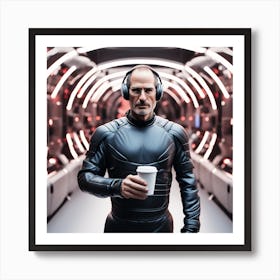 Futuristic Man In Futuristic Suit 56 Art Print