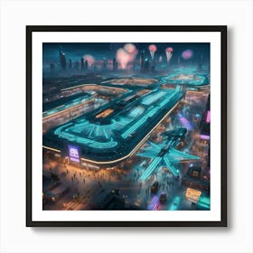 Futuristic Cityscape Art Print