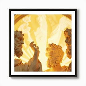 Three Statues Of Jesus Art Print