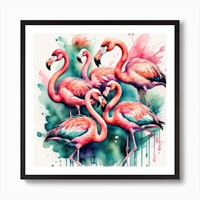 Flamingos most suitable wall print Art Print