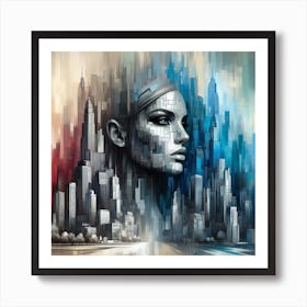 Cityscape Canvas Print 1 Art Print