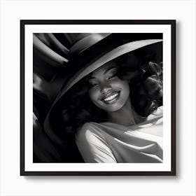 Black And White Portrait 3 Art Print