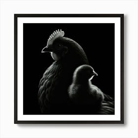 Hen And Chick 1 Art Print