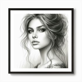 Sexy Girl Drawing Art Print