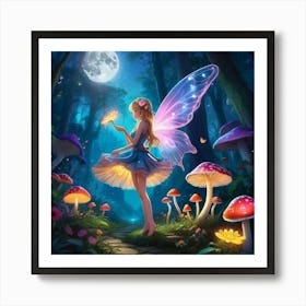 Fairy In The Forest Art Print