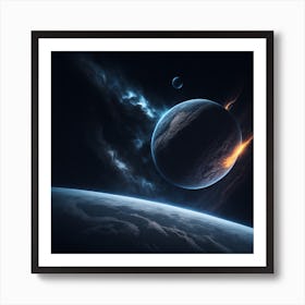 Earth And Space Art Print